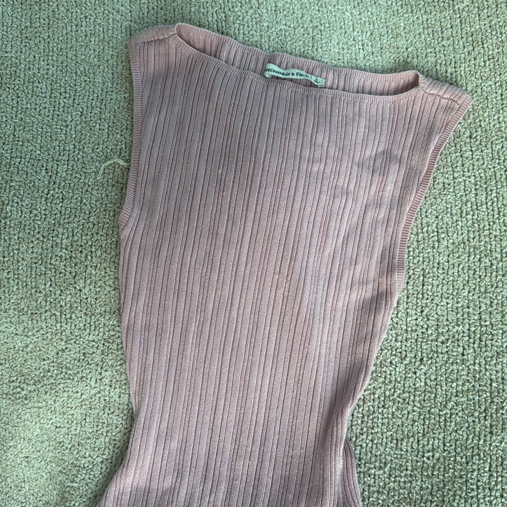 Abercrombie & Fitch Pink Ribbed Bodysuit - Picture 3 of 4